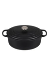 Le Creuset Lecreuset New 6.75qt Signature Oval Dutch Oven With $44 Credit In Licorice