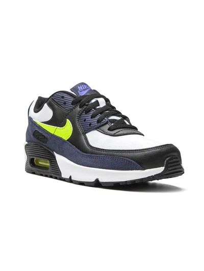 Nike Kids' Air Max 90 Sneakers In Navy/ Volt/ Black/ Blue | ModeSens