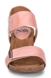 Söfft Verdi Wedge Sandal In Cameo Pink Leather