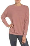 Alo Yoga Soho Pullover In Pink Mauve