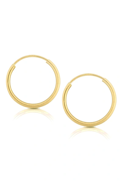 Central Park Jewelry 12mm Endless Hoop Earrings In Yellow