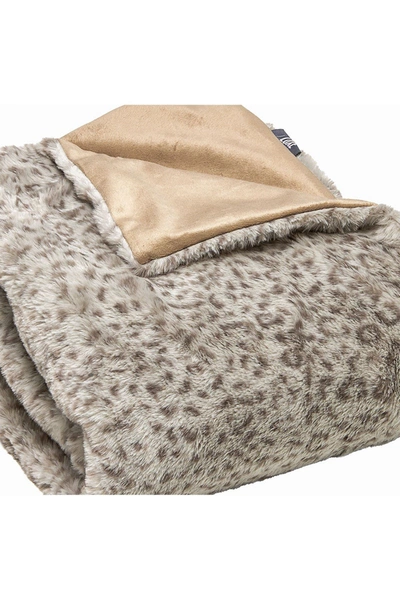 Luxe Faux Fur Throw In Lynx