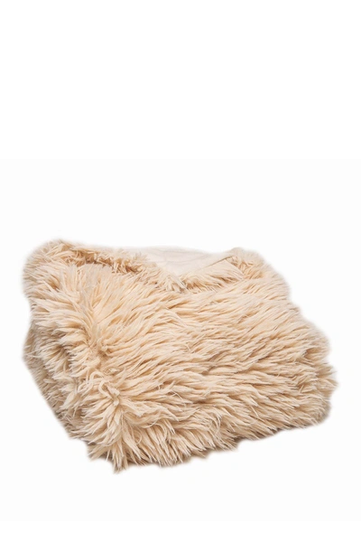 Luxe Faux Fur Throw In Tibetan