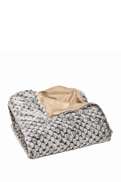 Luxe Faux Fur Throw In Chinchilla