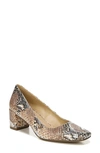 Naturalizer Karina Pumps Women's Shoes In Tan Metallic Snake Leather