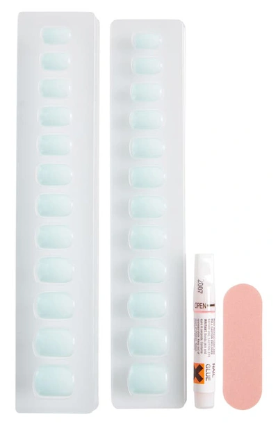 Static Nails Square Pop-on Reusable Manicure Set In Breakfast With Audrey