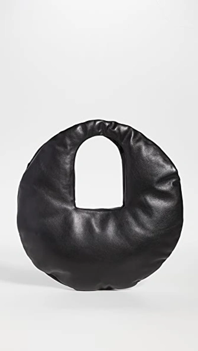 Kassl Medium Oiled Canvas Top Handle Bag In Black