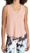 Onzie Knot Front Tank Top In Blush
