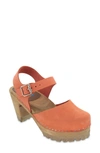 Mia Abba Sandal In Orange Leather