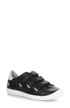 Softinos By Fly London Isra Sneaker In Black/ White Leather