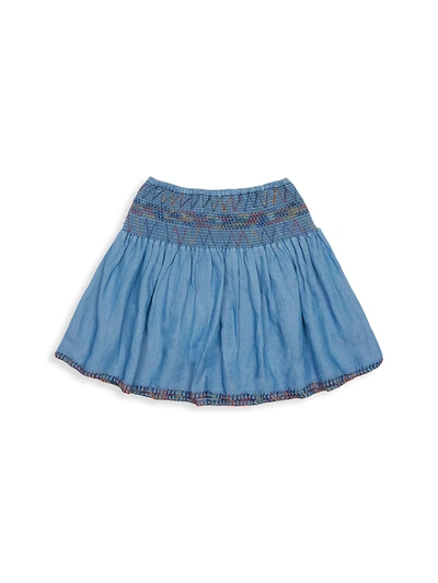 Peek Girls' Donatella Embroidered Skirt - Little Kid, Big Kid In Denim
