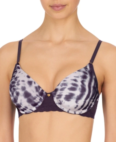 Natori Bliss Perfection All Day Underwire Contour Bra In Midnight Navy Tie Dye Print