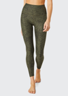 Beyond Yoga Caught In The Midi Cheetah-print Leggings In Eden Green