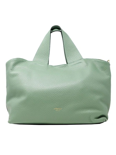 Avenue 67 Elena Green Leather Shoulder Bag In Verde