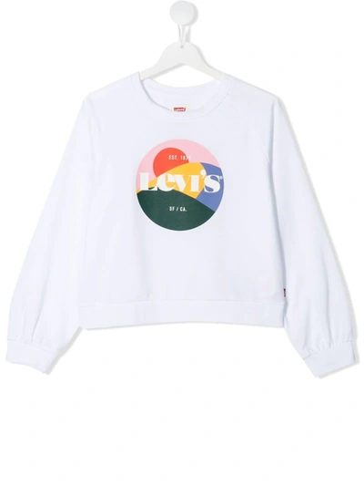 Levi's Trendy Plus Size Vintage-style Logo Sweatshirt In White