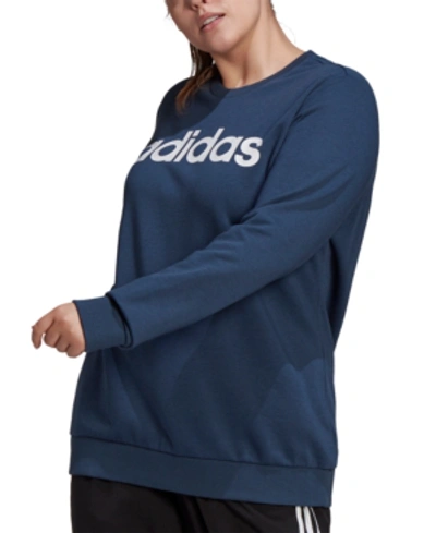 Adidas Originals Adidas Essentials Plus Size Women's Sweatshirt In Crew Navy