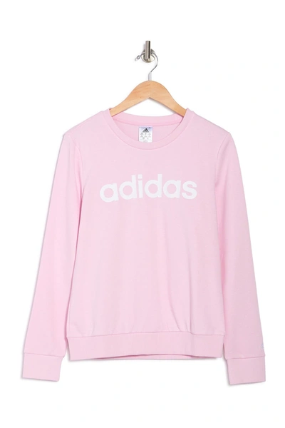 Adidas Originals Adidas Essentials Plus Size Women's Sweatshirt In Clear Pink/white