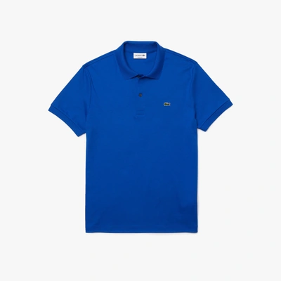 Lacoste Men's Regular Fit Pima Cotton Polo - M - 4 In Blue