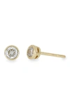 Bony Levy 14k Gold Bezel Set Diamond Stud Earrings In 14k Yellow Gold
