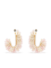 La Doublej Tassel-detail J Earrings In Crema/rosa