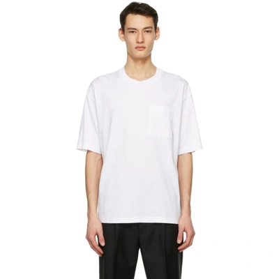 Acne Studios Exford Face T-shirt In White Cotton