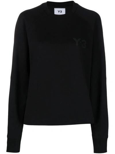 Y-3 Adidas Y3 Classic Logo Crewneck Sweatshirt In Black