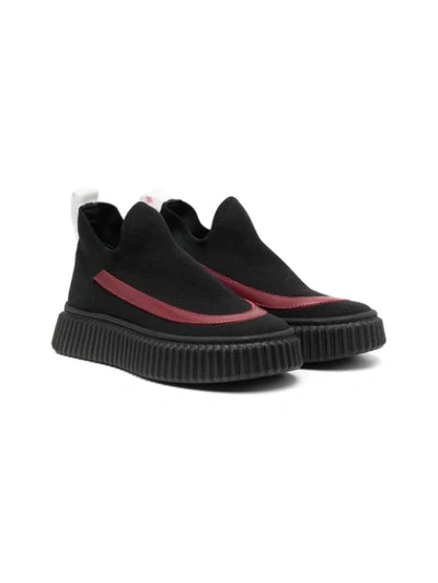 Marni Kids' Banana Slip-on Trainers In Black