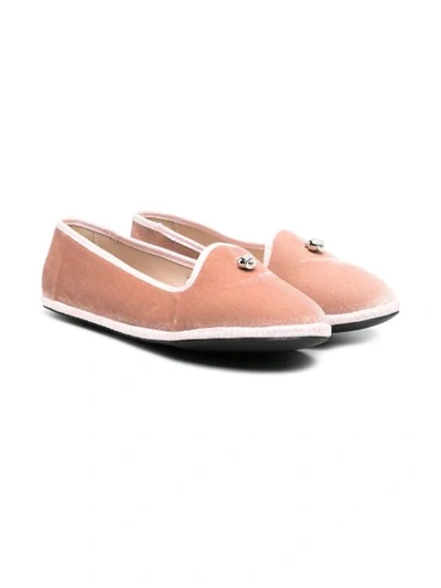 Simonetta Kids' Ballerinas In Collaboration With Chantecler In Pink