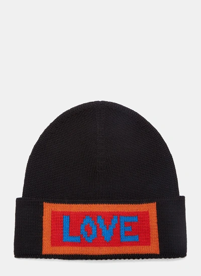 Fendi Love Wool Hat In Black