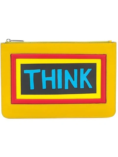 Fendi Think Pouch In Yellow