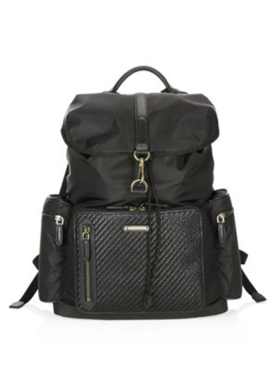 Ermenegildo Zegna Leather Backpack In Black