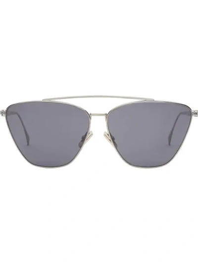 Fendi Ff Baguette Cat-eye Sunglasses In Grey