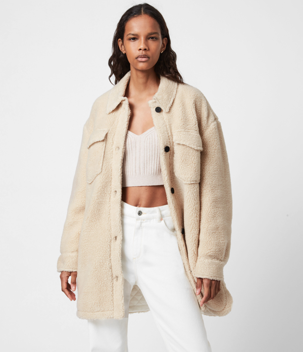 sherpa jacket beige