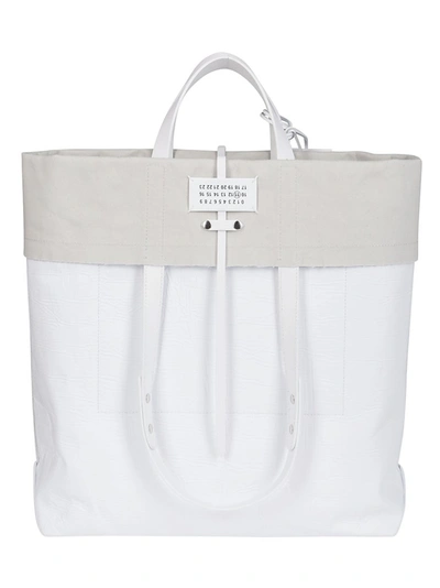 Maison Margiela Fold Over Tote Bag In White
