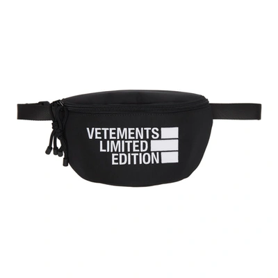 Vetements Logo Limited Edition Belt Bag In Black In Bl 14619942