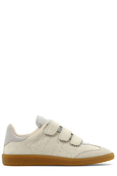 Isabel Marant Beth Velcro-strap Leather And Suede Trainers In White