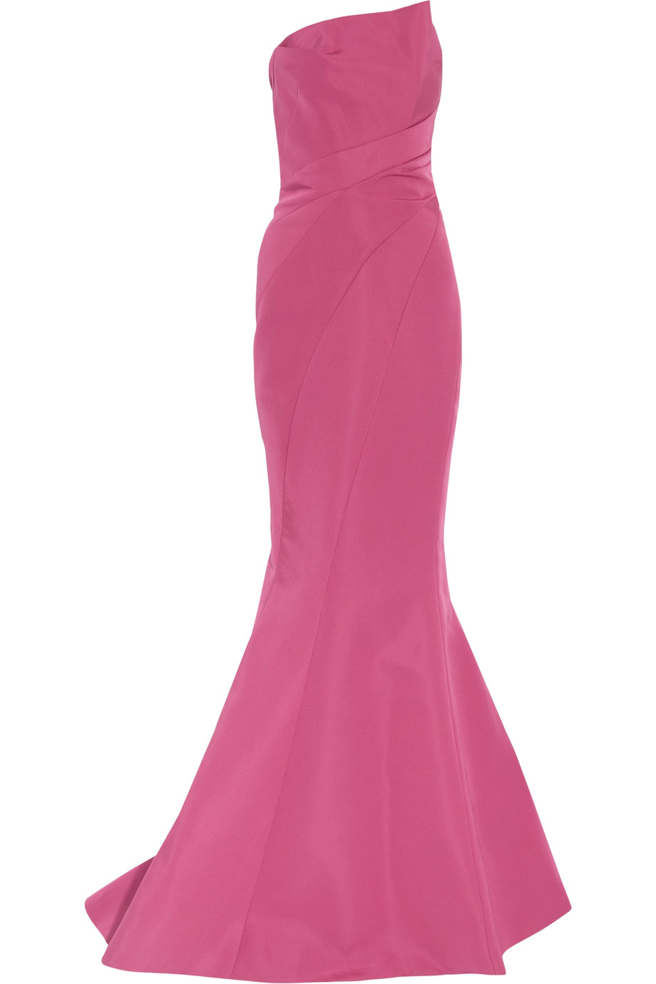 J Mendel Ruched Paneled Silk Gown | ModeSens