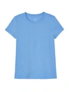 Lafayette 148 Modern Short-sleeve Cotton Jersey Tee In Bluebell