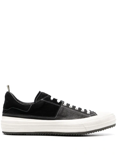Officine Creative Contrast Toe-cap Sneakers In Black