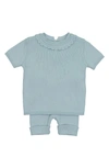 Feltman Brothers Babies'  Rib Knit Top & Shorts Set In Mint