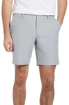 Peter Millar Stealth Stretch Twill Performance Shorts In Gale Grey