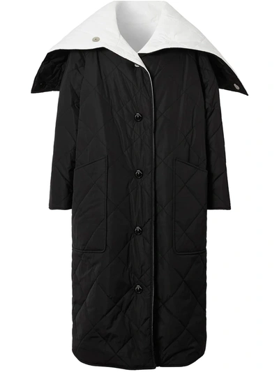 Burberry Chalkwell Oversize Reversible Quilted Jacket In Black