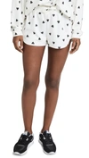 Onzie Divine French Terry Lounge Shorts In Black Hearts