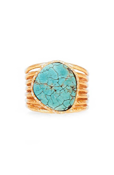 Christina Greene Open Ring In Turquoise