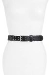 Rag & Bone Woven Leather Belt In Black