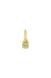 Ef Collection Birthstone Charm In Yellow Gold/ Peridot