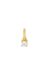 Ef Collection Birthstone Charm In Yellow Gold/ Diamond