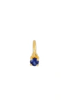 Ef Collection Birthstone Charm In Yellow Gold/ Blue