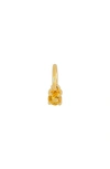 Ef Collection Birthstone Charm In Yellow Gold/ Citrine