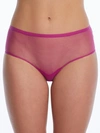 On Gossamer Mesh Boyshorts In Rogue Red
